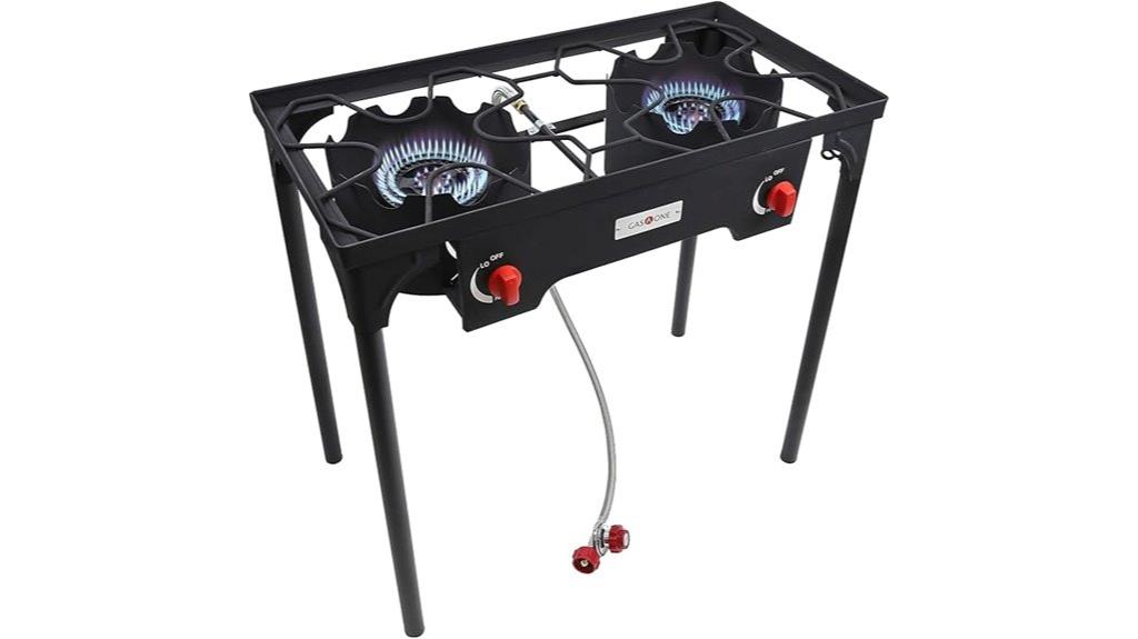 propane double burner stove
