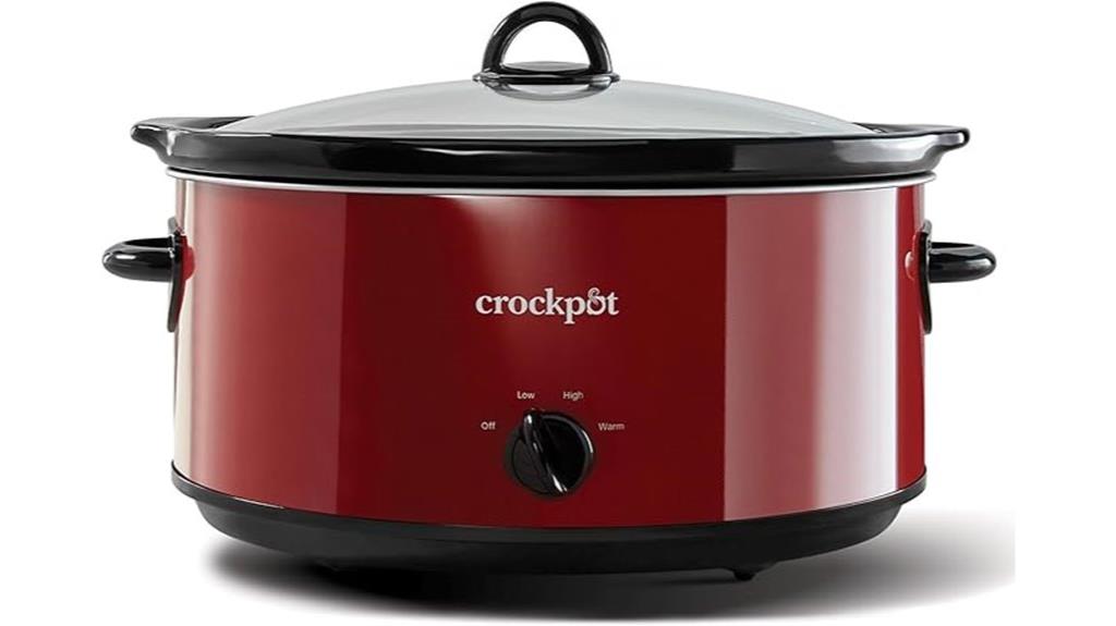 red 8 quart slow cooker
