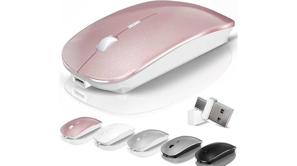 rose gold bluetooth mouse