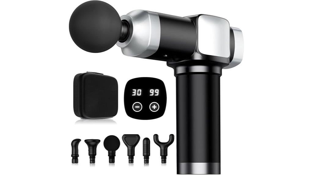 six attachment massage gun