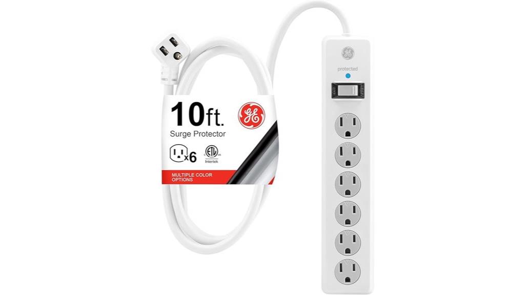six outlet surge protector