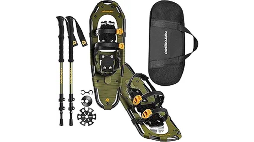 snowshoes and trekking poles bundle