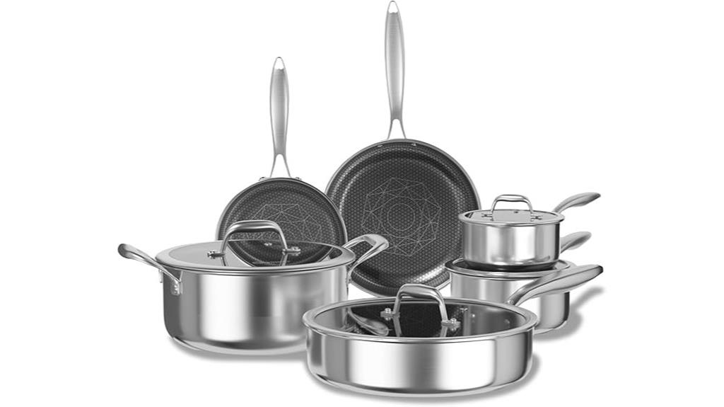 stainless steel cooking set