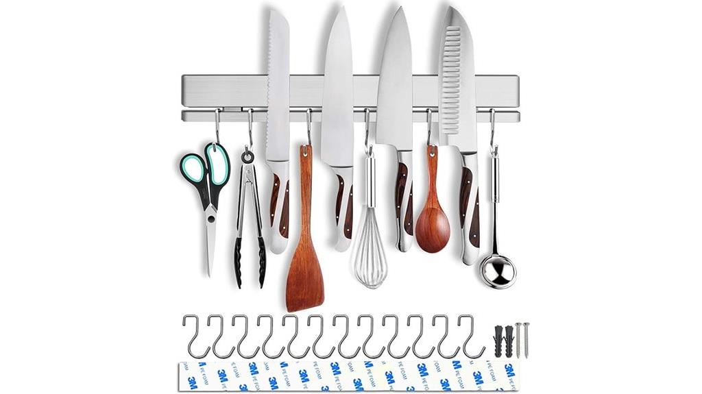 stainless steel magnetic knife organizer