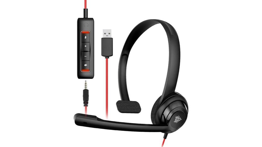 usb headset with noise cancellation
