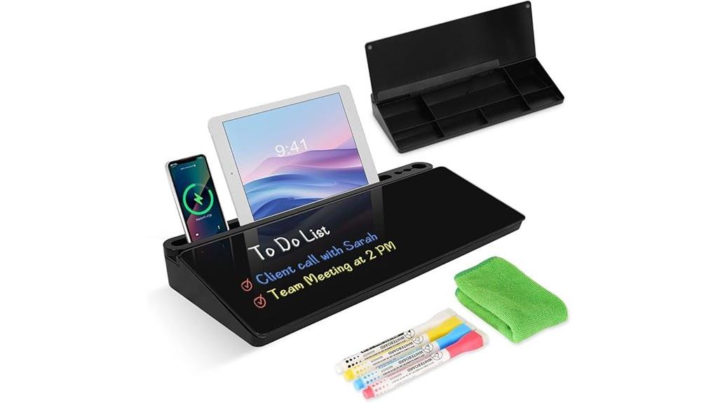 whiteboard with storage drawers