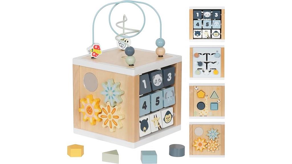 wooden montessori toddler cube