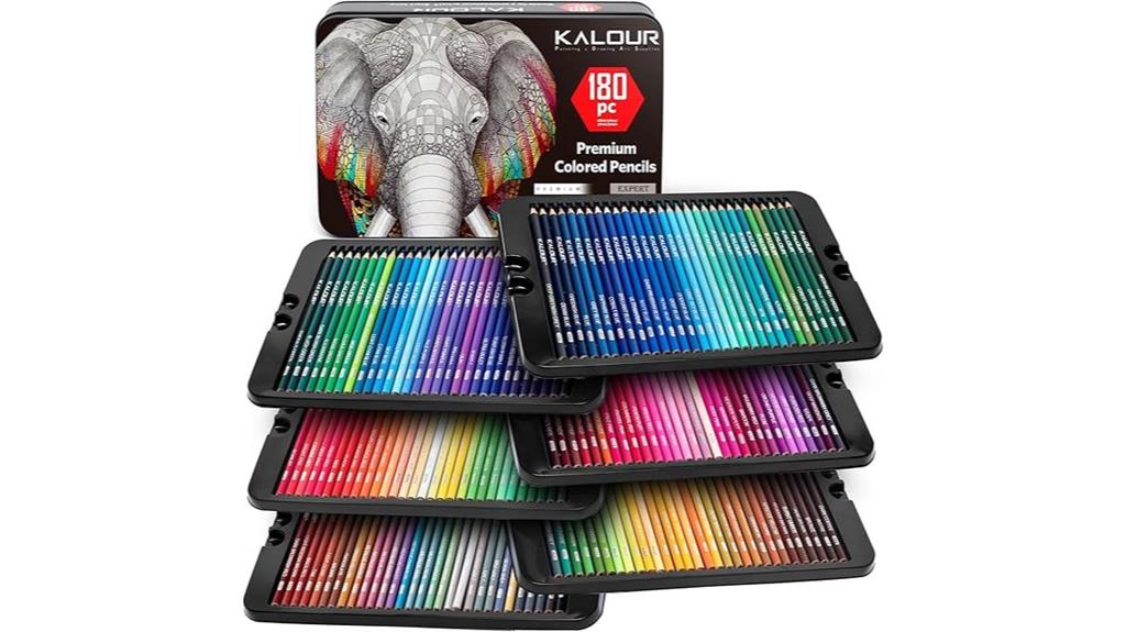 180 color adult colored pencils