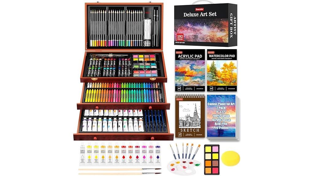 192 piece art supply set