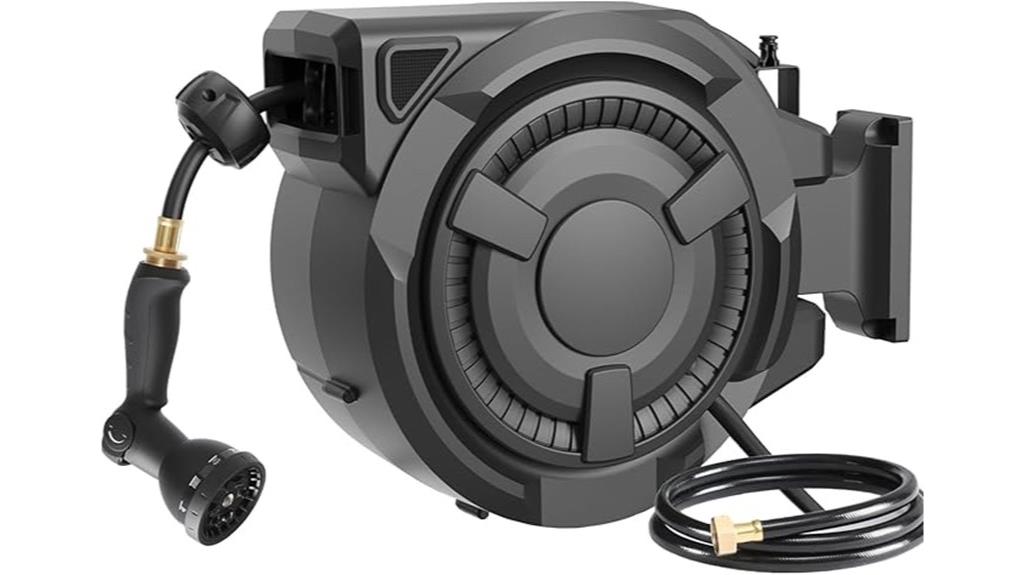 adjustable garden hose reel