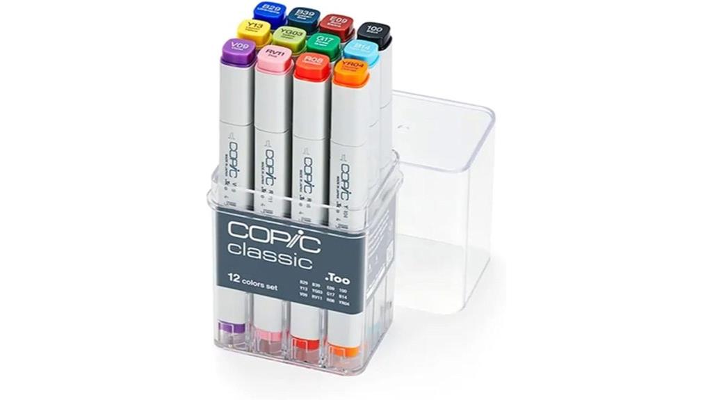 alcohol markers 12 piece set