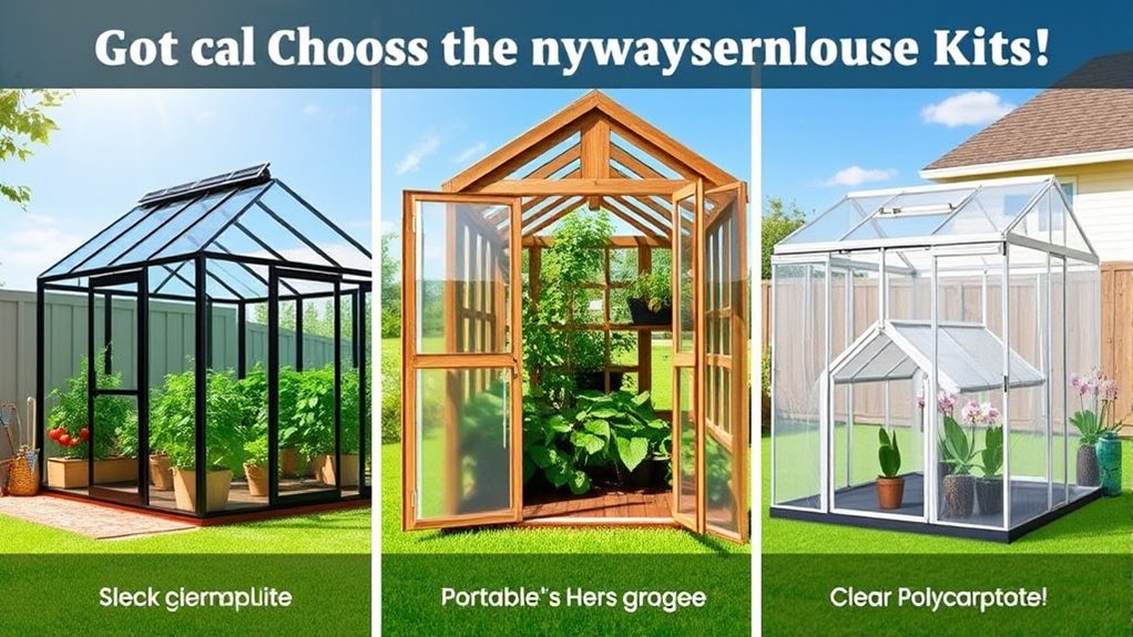 backyard greenhouse kit selection
