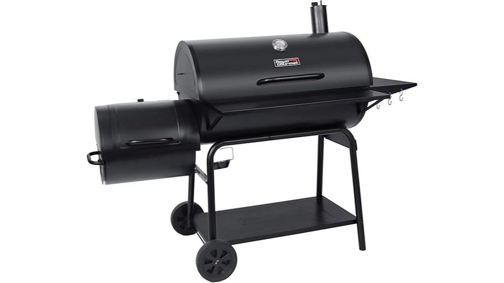 barrel smoker grill combo