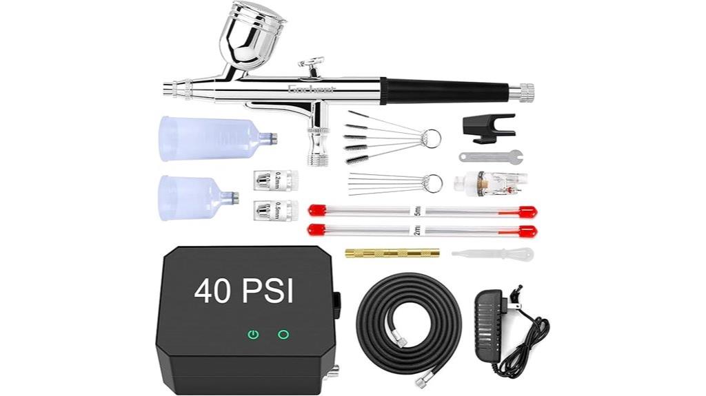 black airbrush kit compressor
