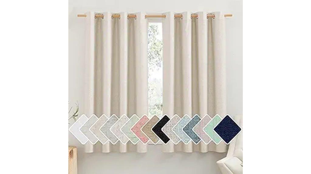 blackout linen curtain set