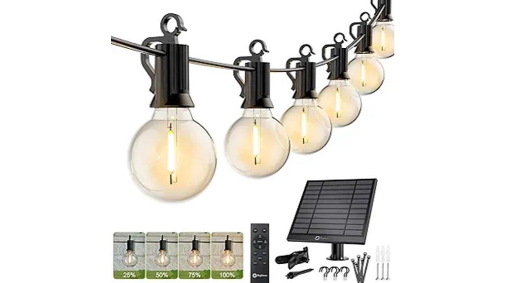 brightown 58ft solar string lights