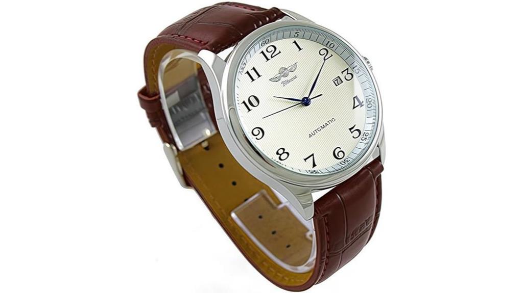 classic automatic leather watch
