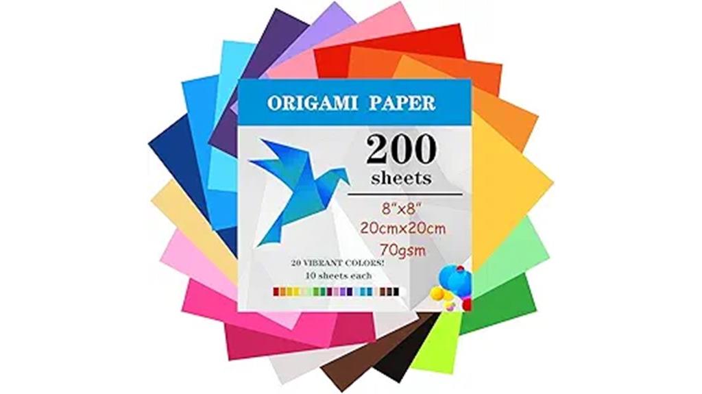 colorful double sided origami sheets