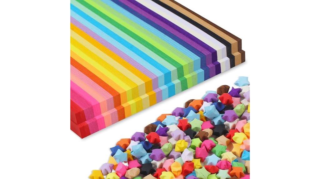 colorful origami paper sheets