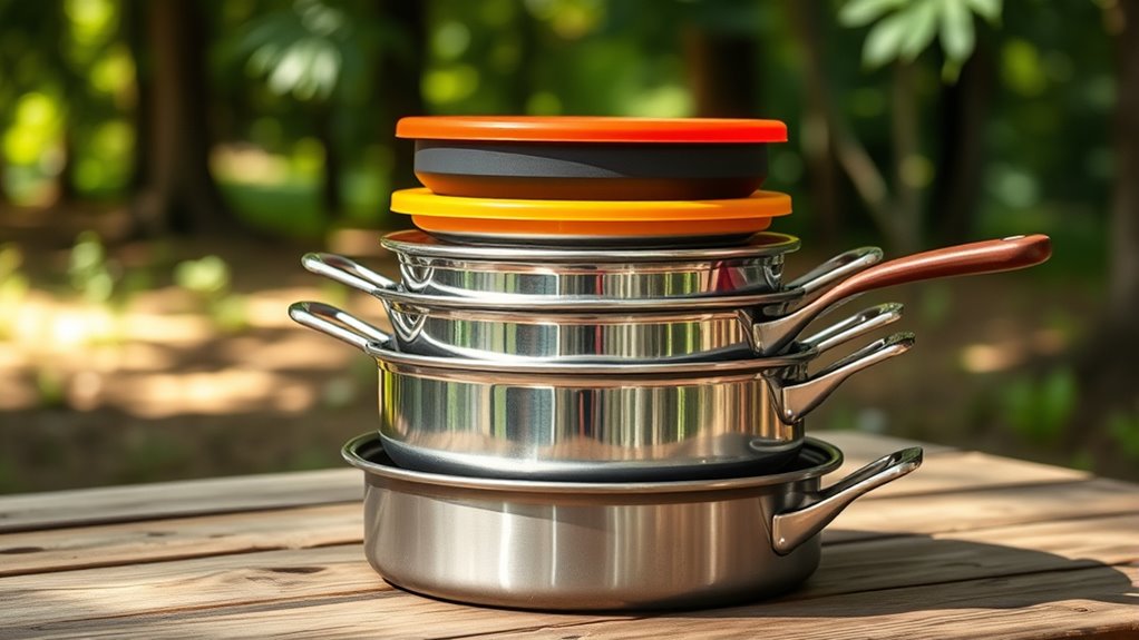 compact camping cookware sets
