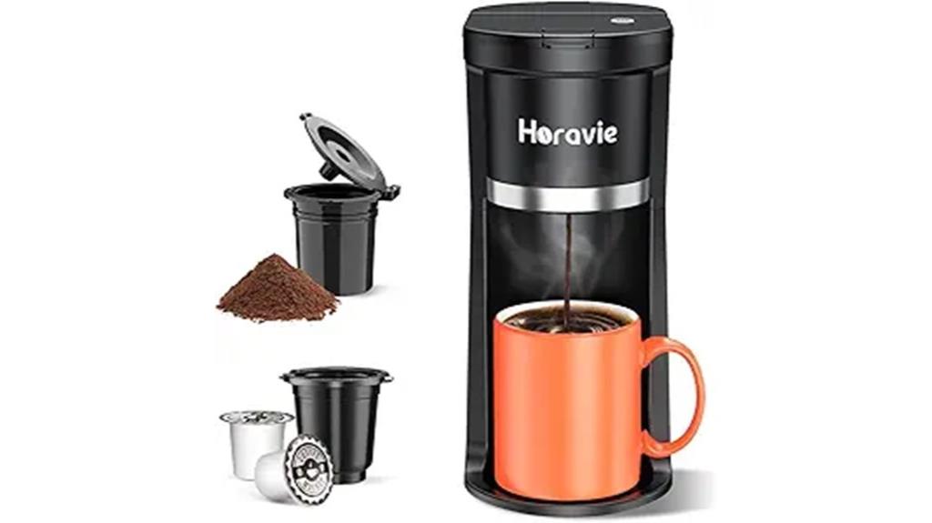 compact coffee maker with multiple brew options