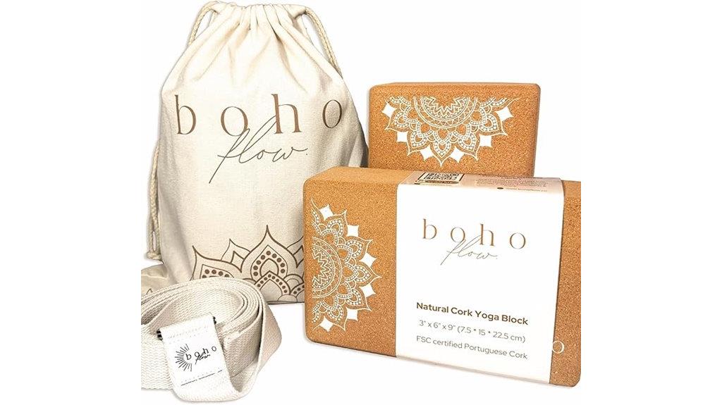 cork yoga blocks set