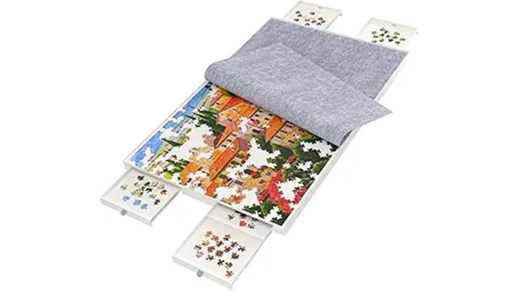 detachable puzzle board with drawers