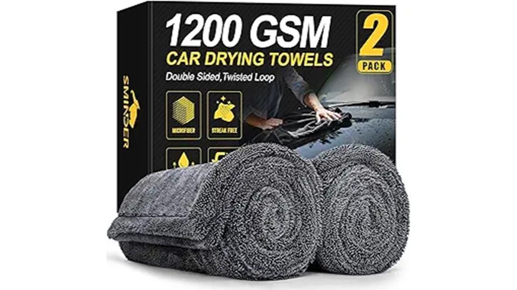 dual microfiber drying towels