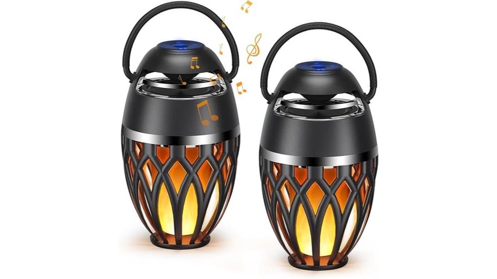 dual waterproof flame speakers