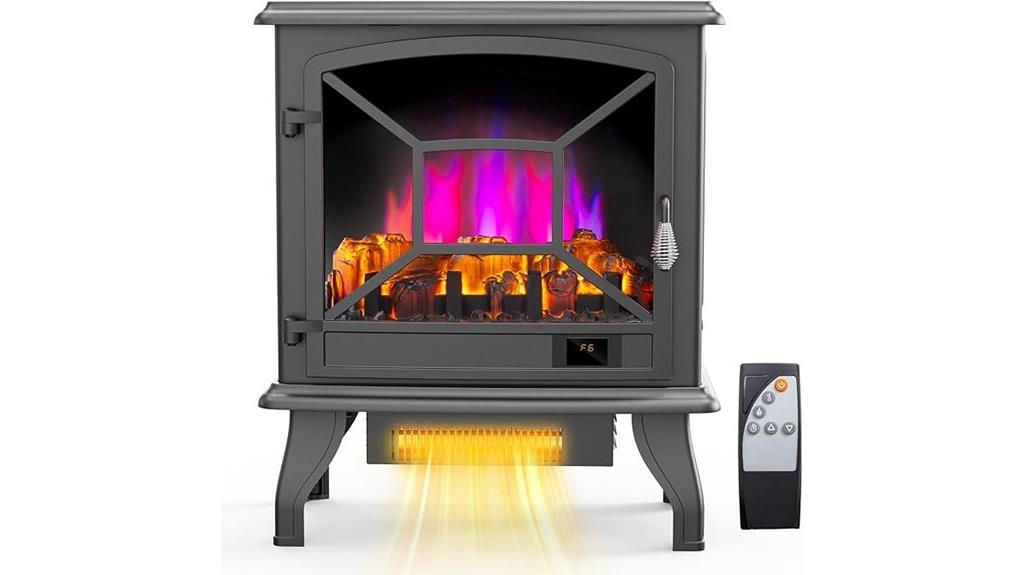 electric fireplace stove with remote