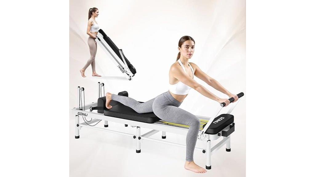 foldable pilates reformer machine