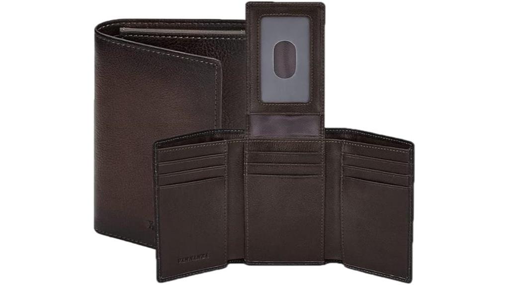 genuine leather rfid wallet
