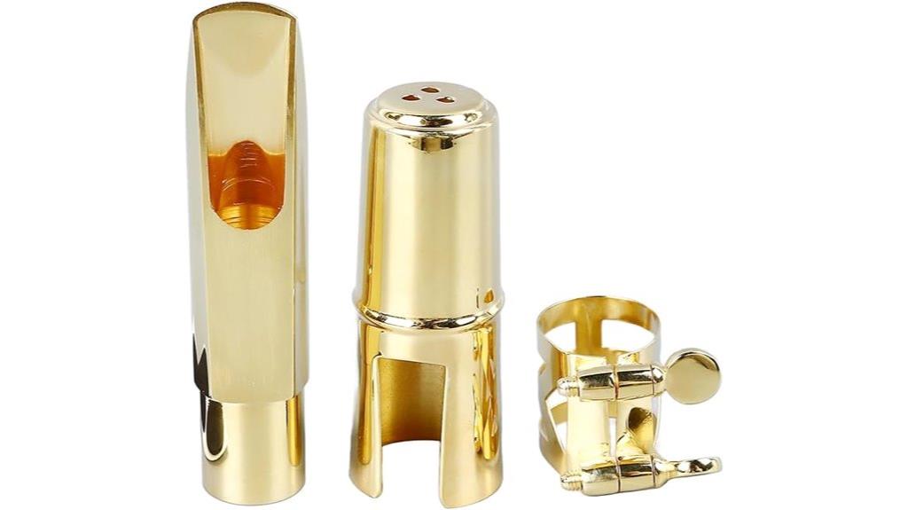 gold metal alto saxophone mouthpiece