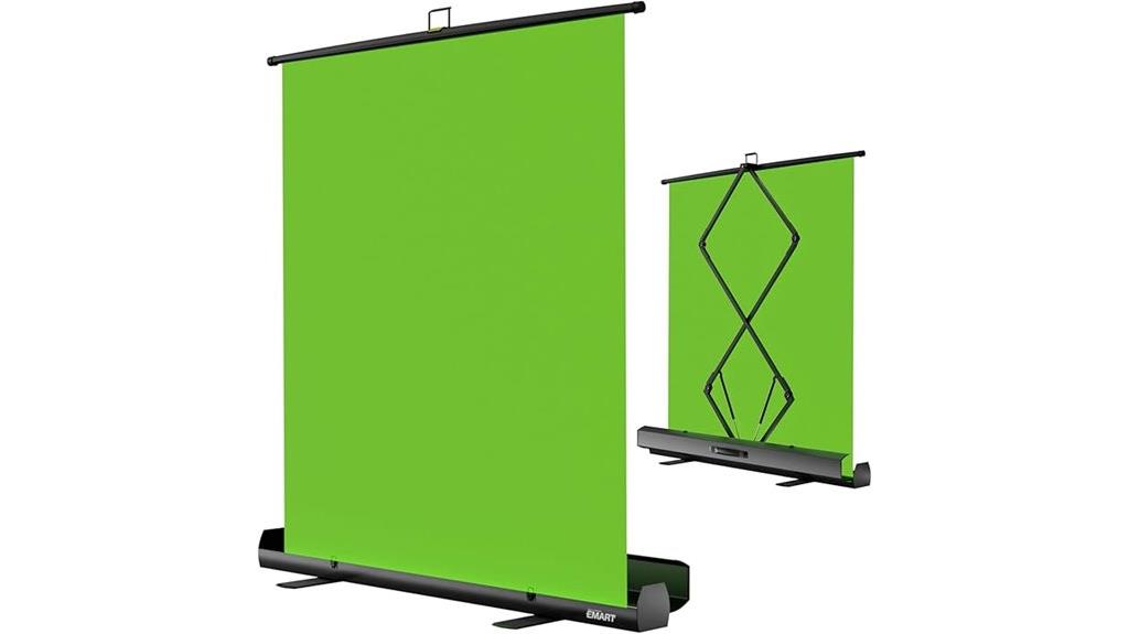 green collapsible backdrop screen