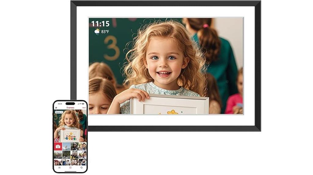 high res touch screen frame