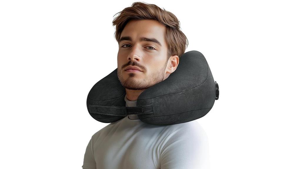 inflatable velvet neck pillow