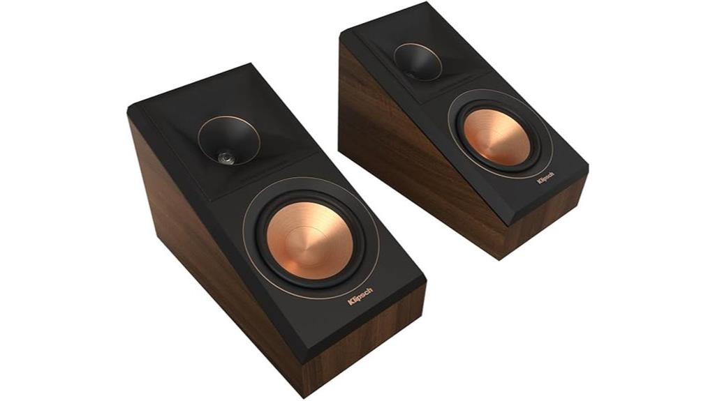 klipsch walnut surround speakers