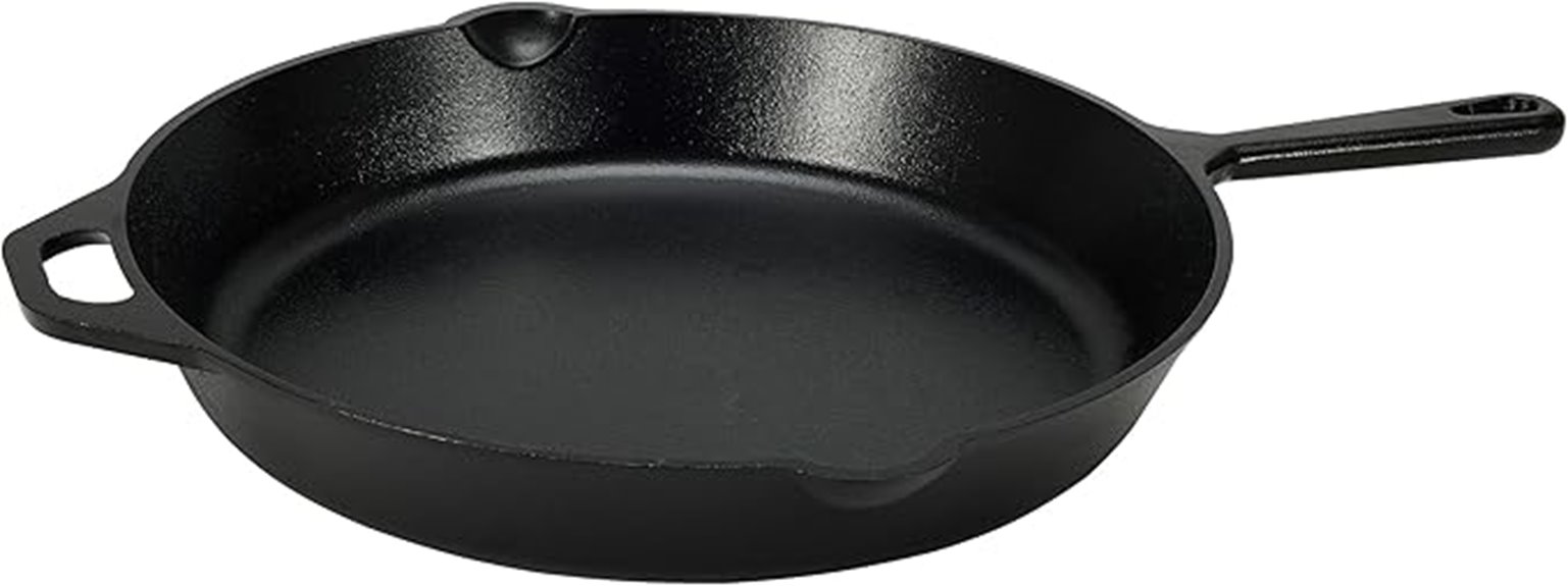 large 15 inch cast iron skillet