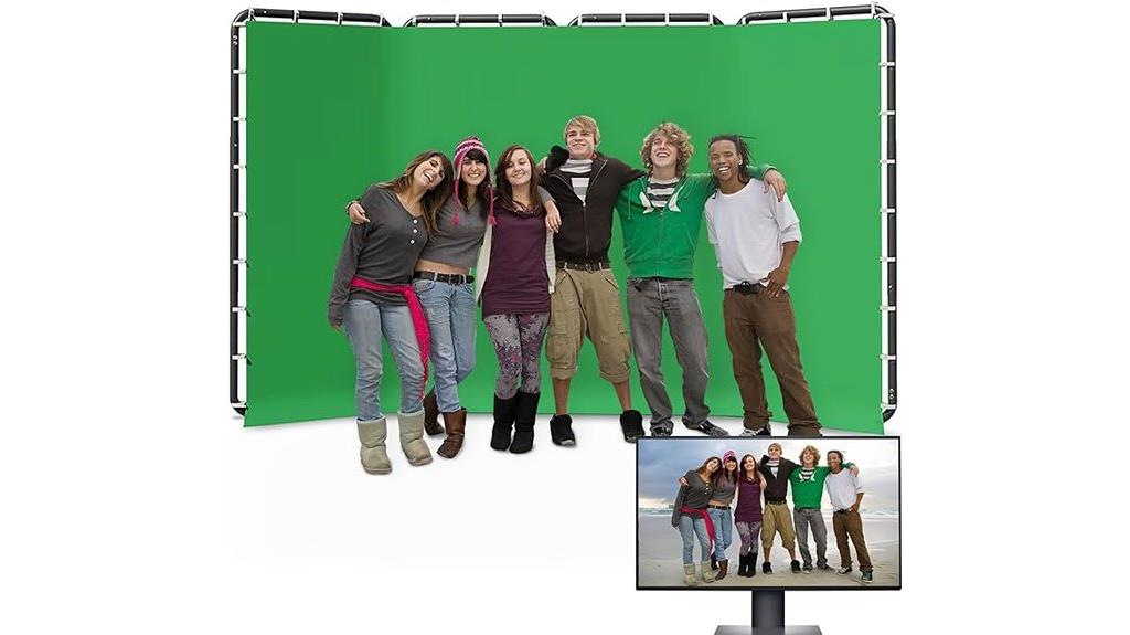 large collapsible green screen