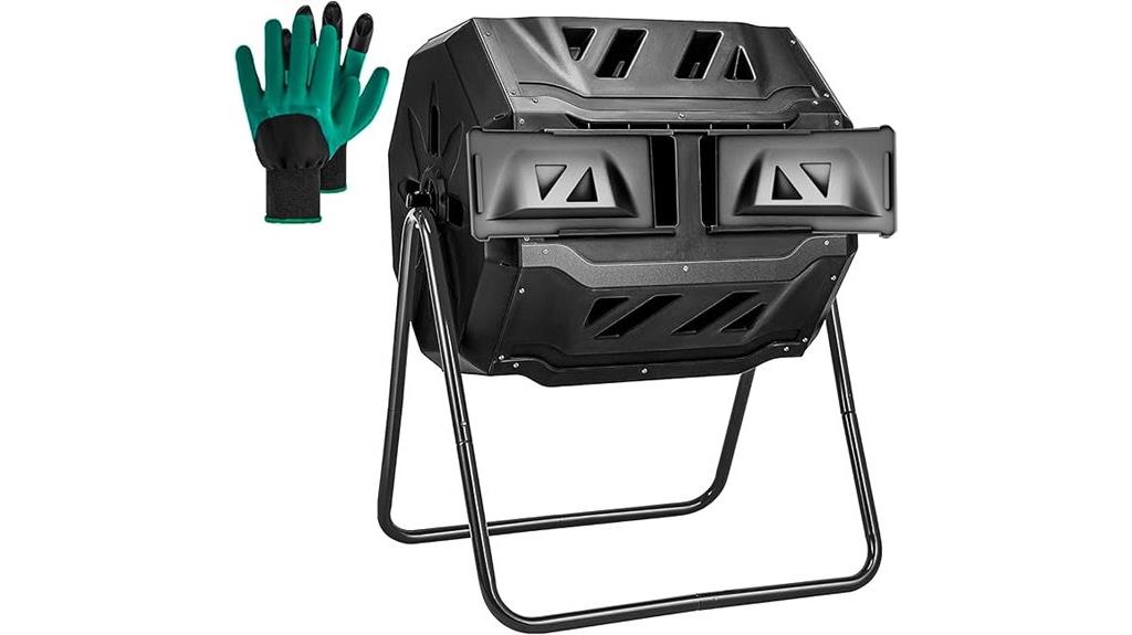 large dual chamber compost bin
