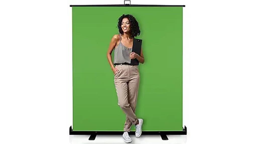 large green screen backdrop