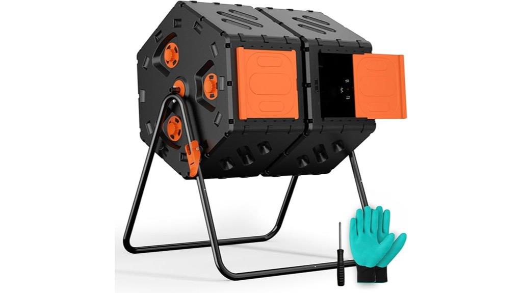 large outdoor compost tumbler