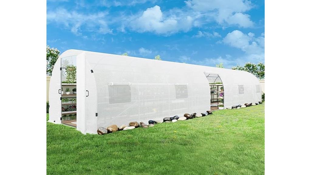 large outdoor tunnel greenhouse
