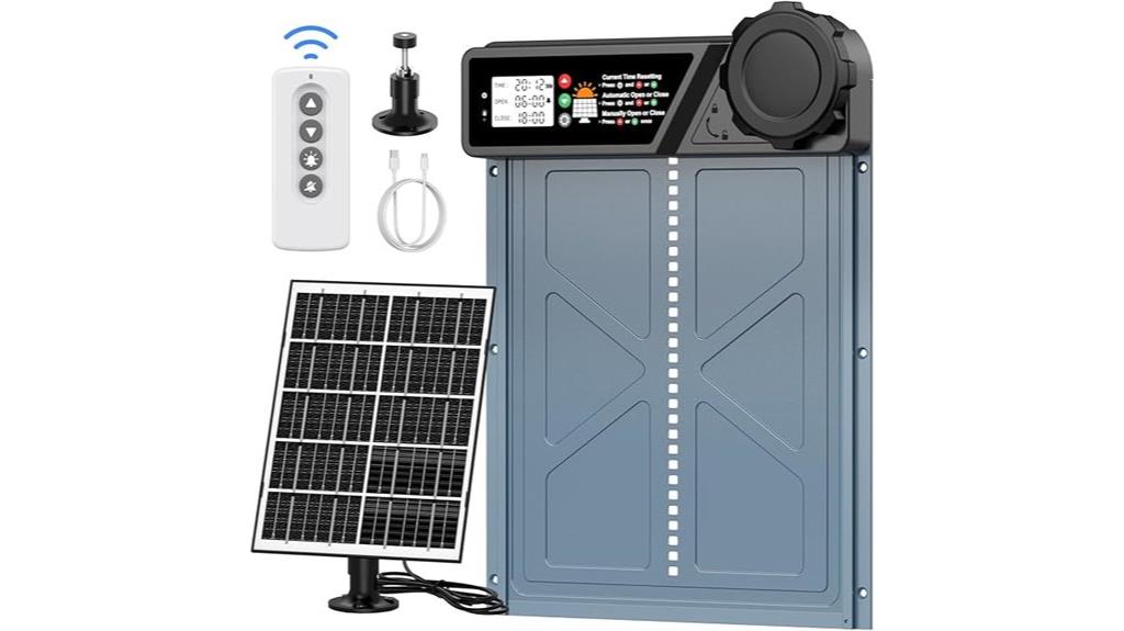 large solar powered coop door