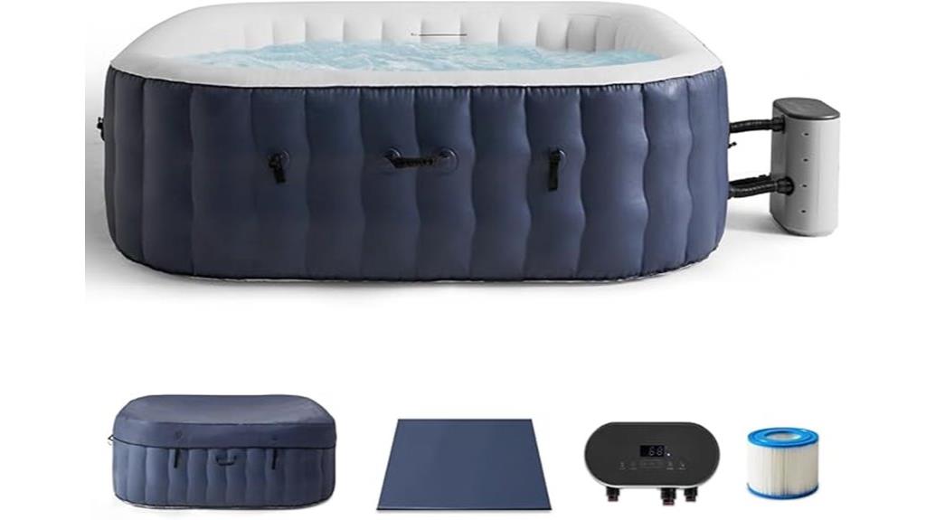 large square hot tub