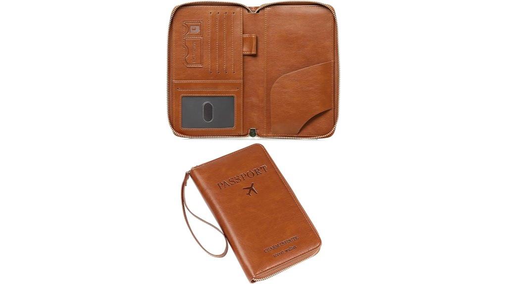 leather rfid passport wallet