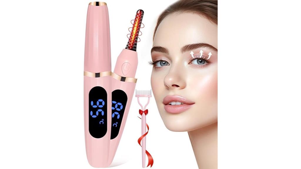 led display heated eyelash curler