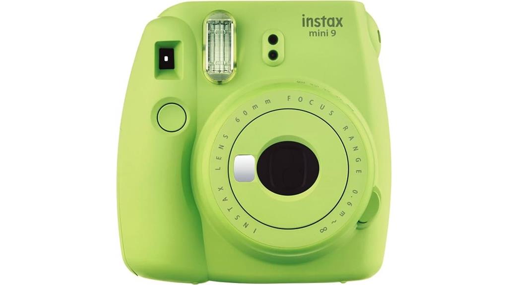 lime green instant camera