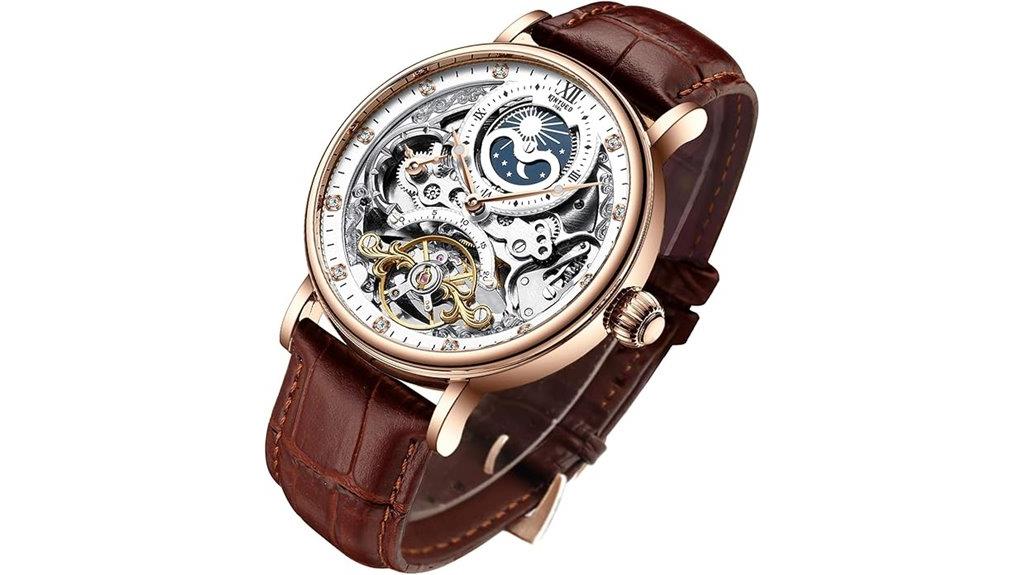 luxurious skeleton automatic watch