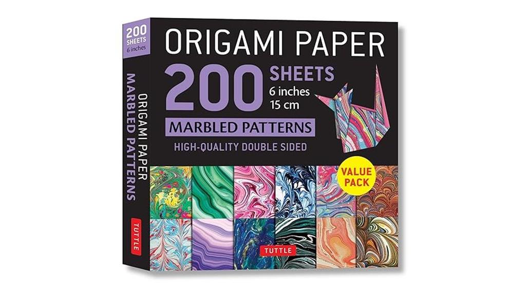 marbled pattern origami sheets